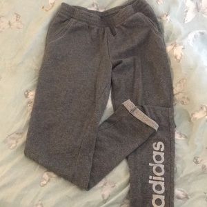 grey sparkling adidas joggers